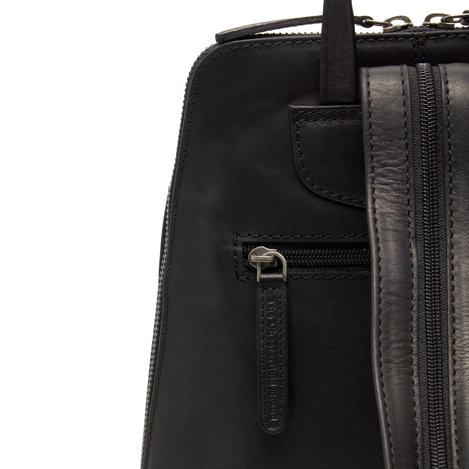 Leather Backpack Black Claire - Image 5