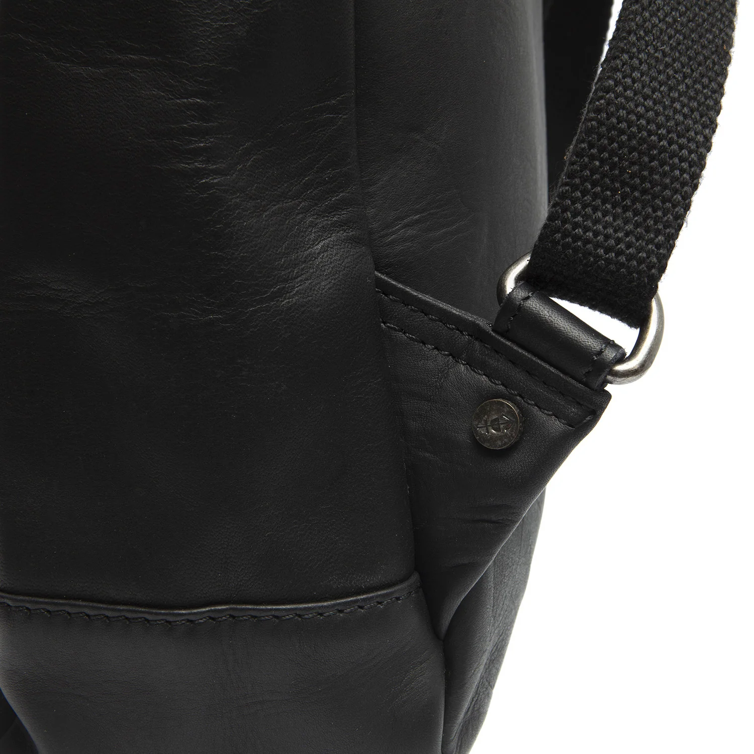 Leather Backpack Black Manchester - Image 6