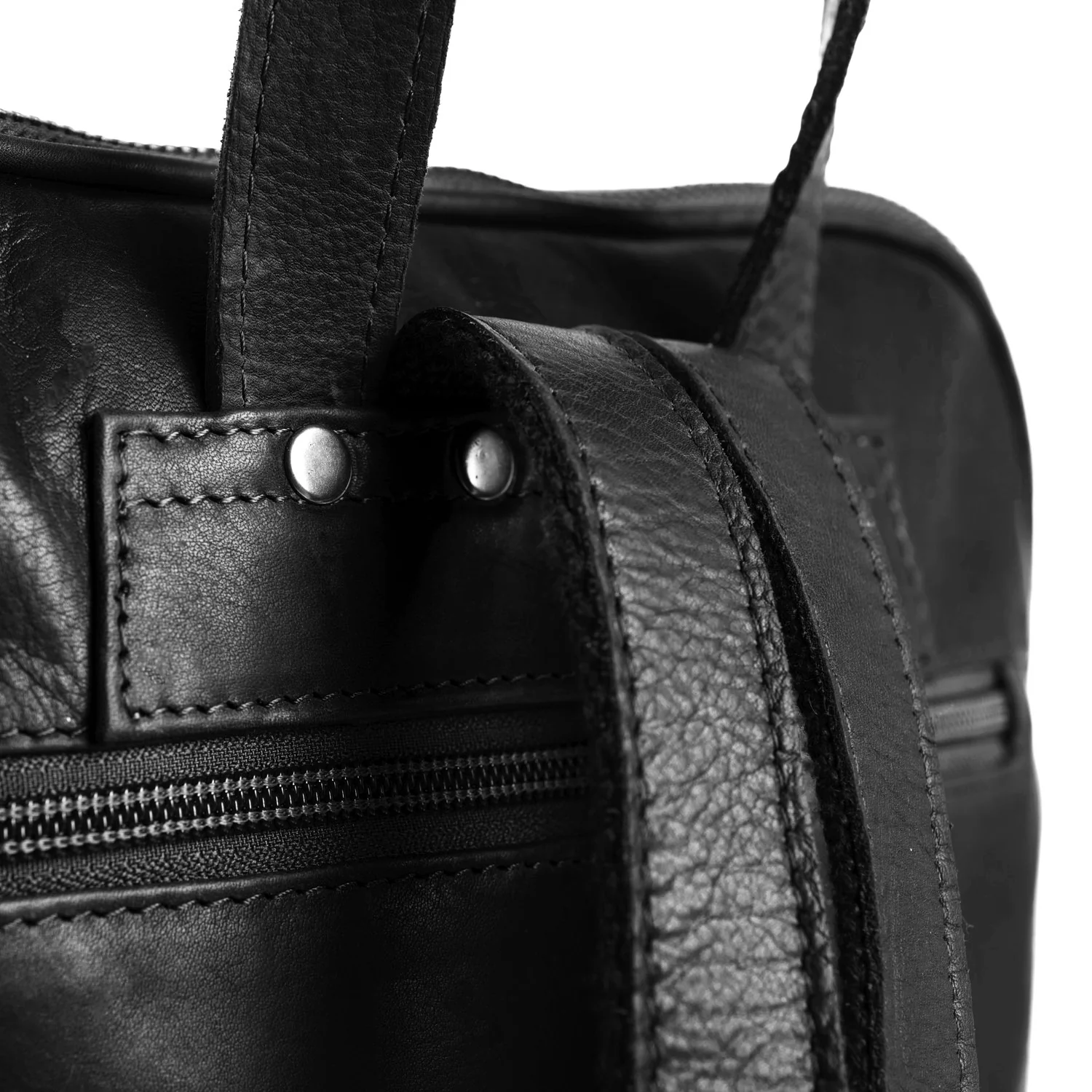Leather Backpack Black Naomi - Image 4