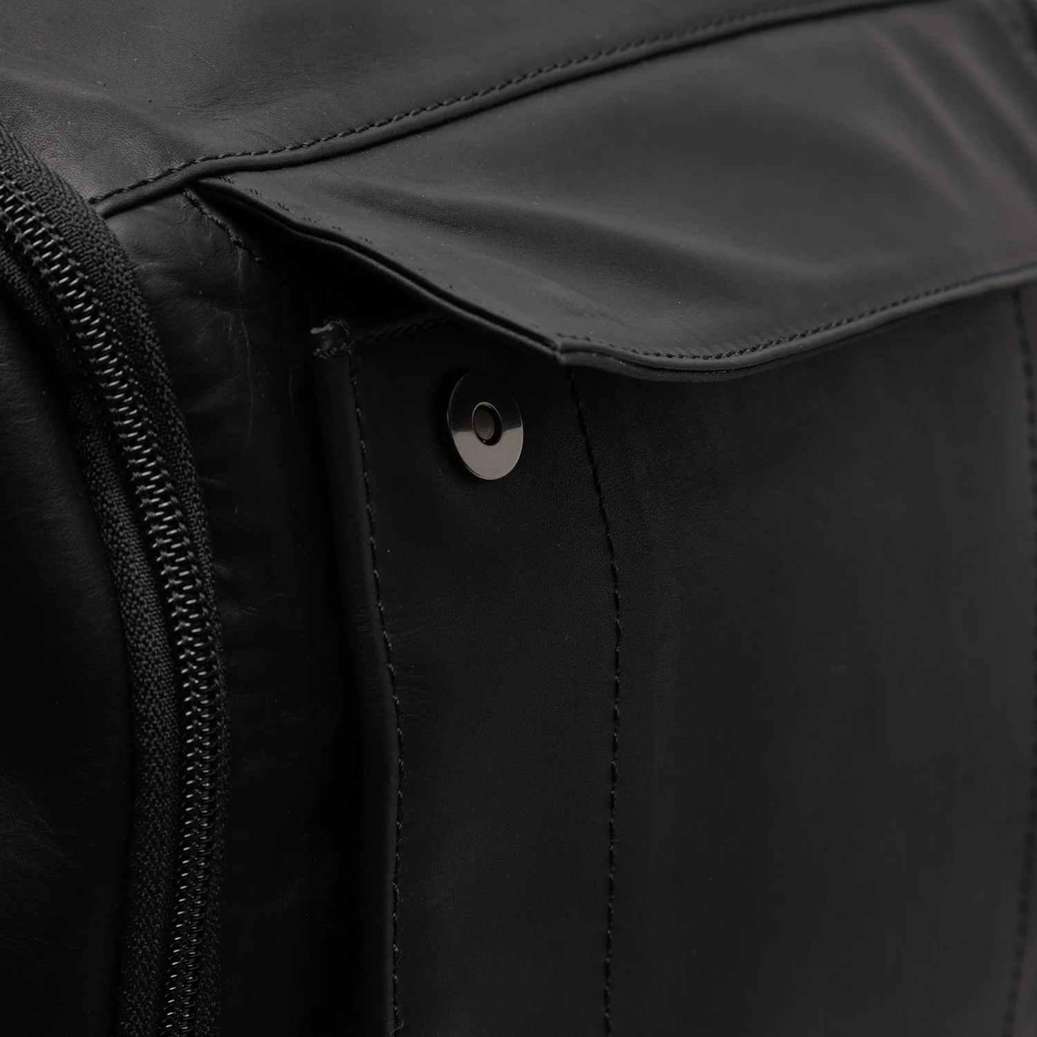 Leather Backpack Black Rich - Image 7