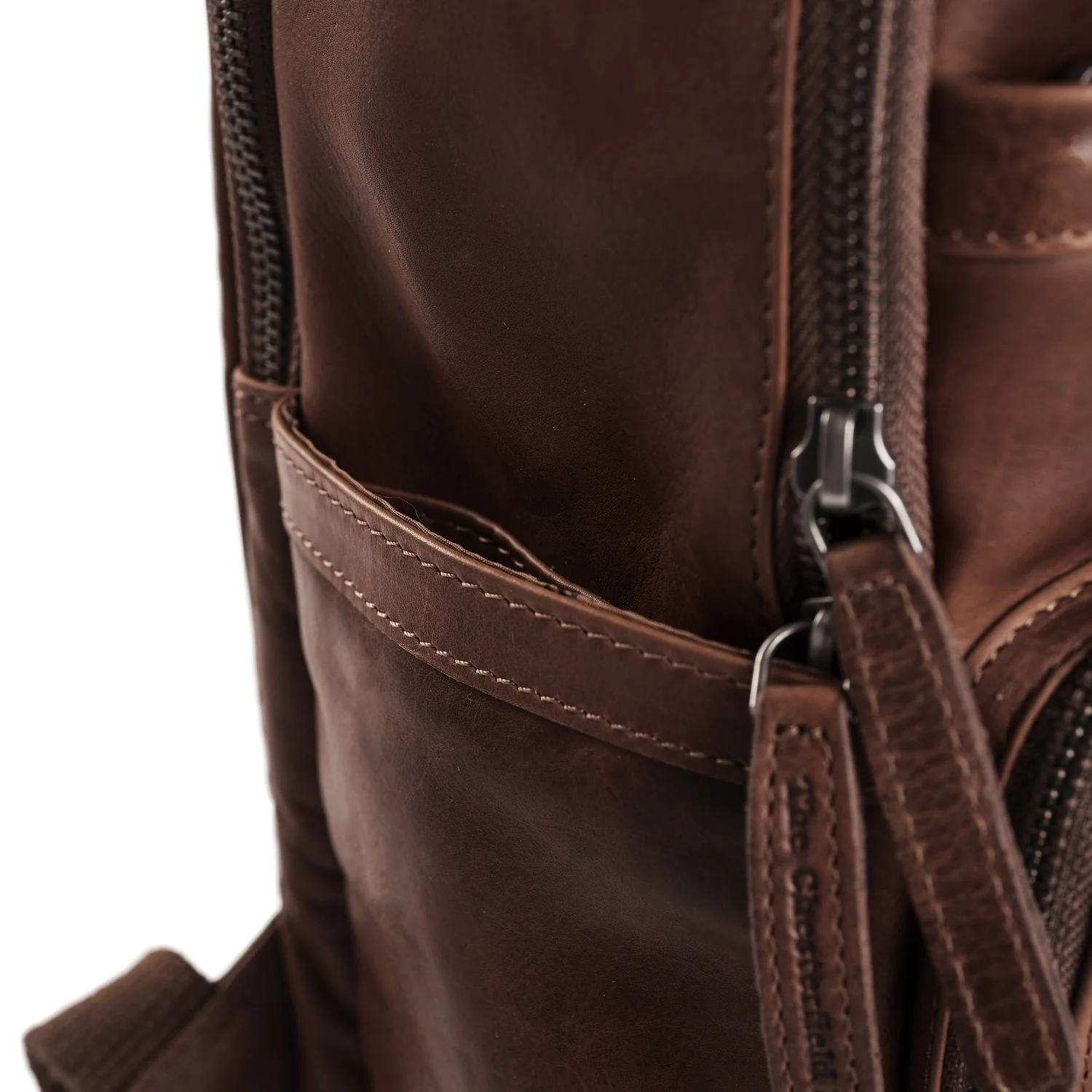 Leather Backpack Brown Austin - Image 5