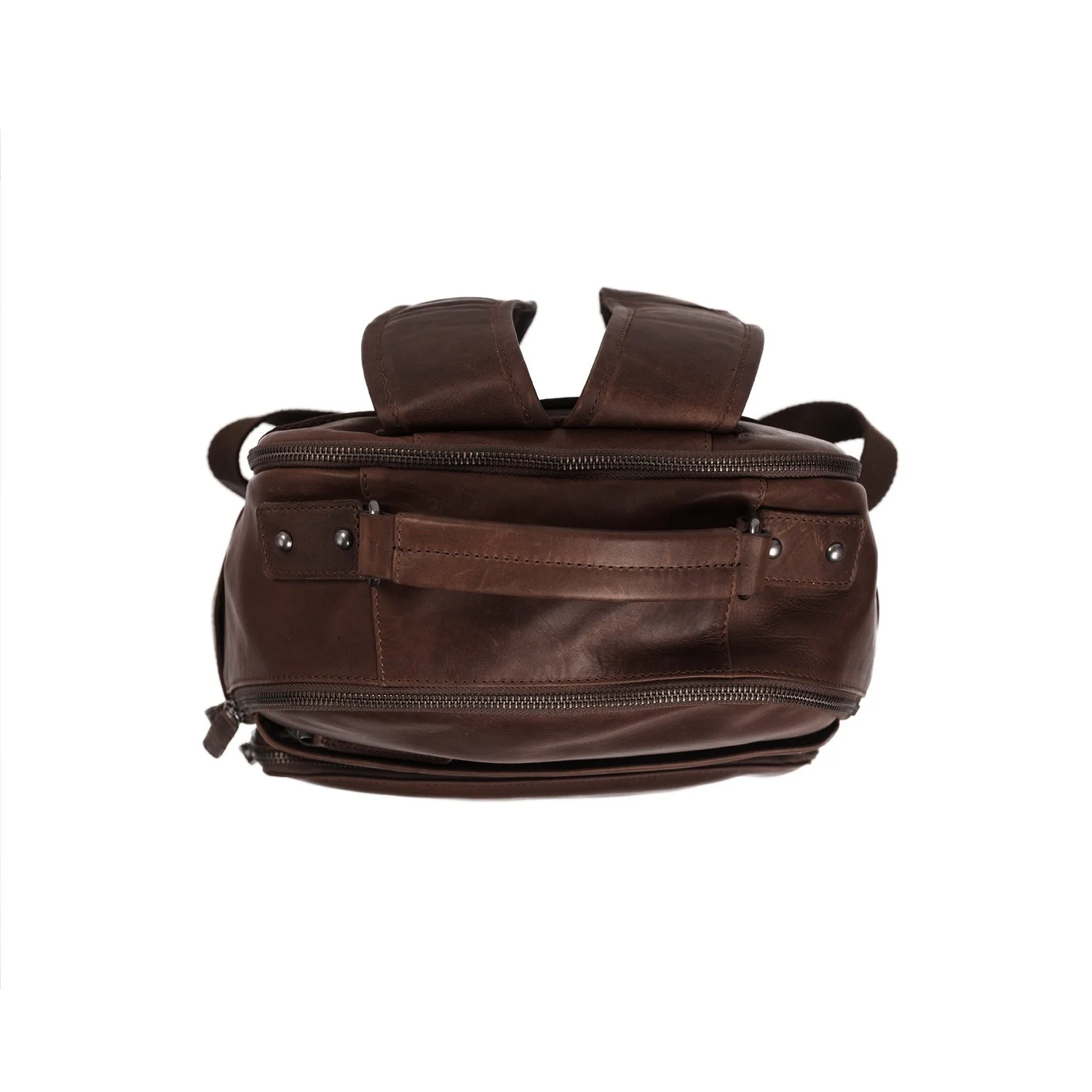 Leather Backpack Brown Austin - Image 6