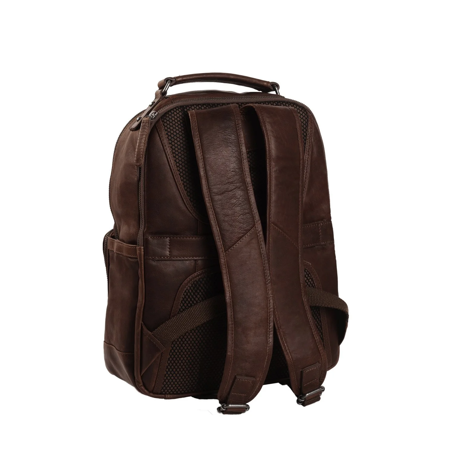 Leather Backpack Brown Austin - Image 7