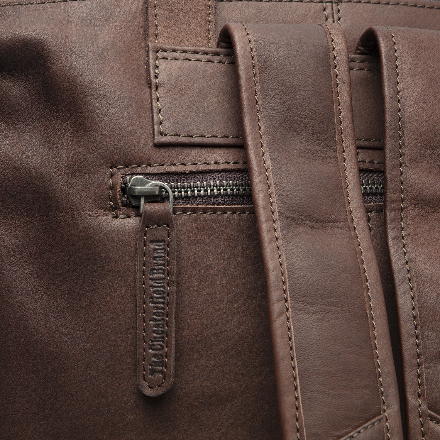 Leather Backpack Brown Manchester - Image 7