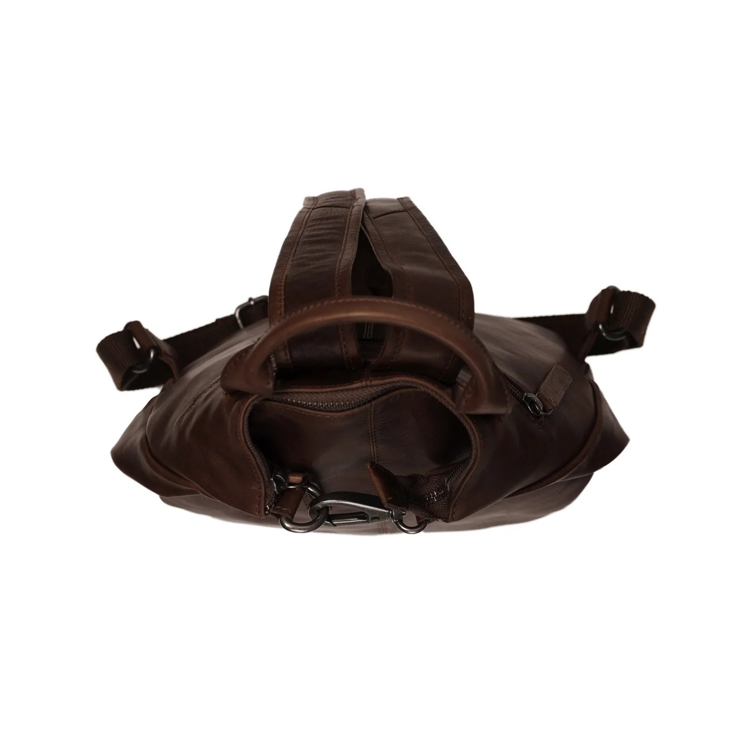 Leather Backpack Brown Saar - Image 5