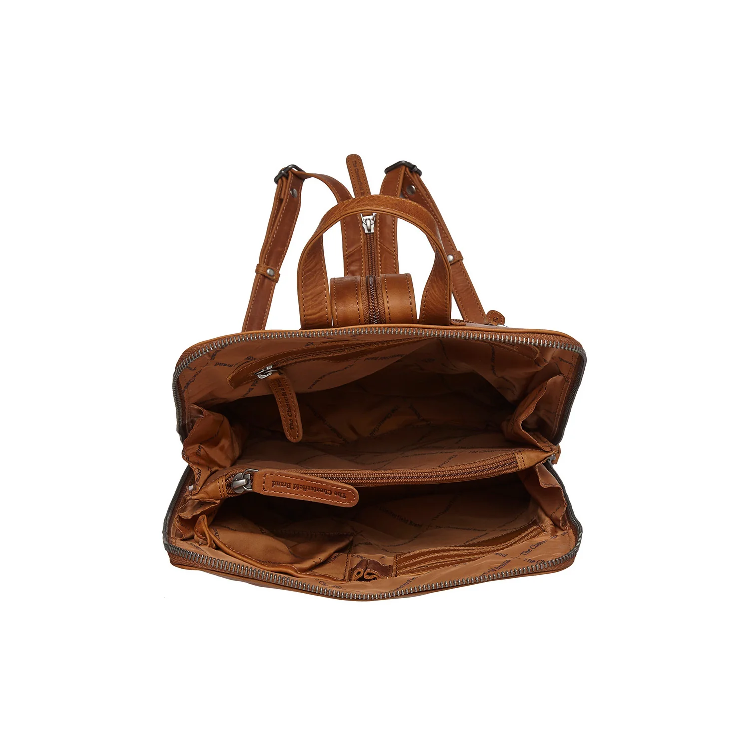 Leather Backpack Cognac Amanda - Image 6