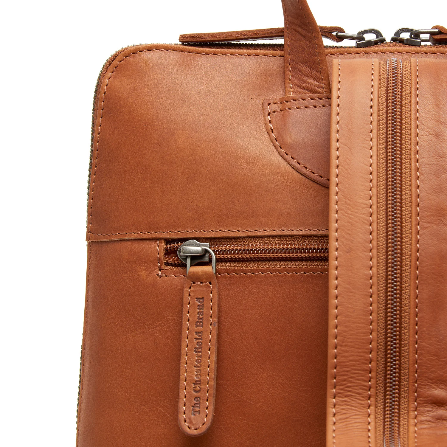 Leather Backpack Cognac Amanda - Image 7