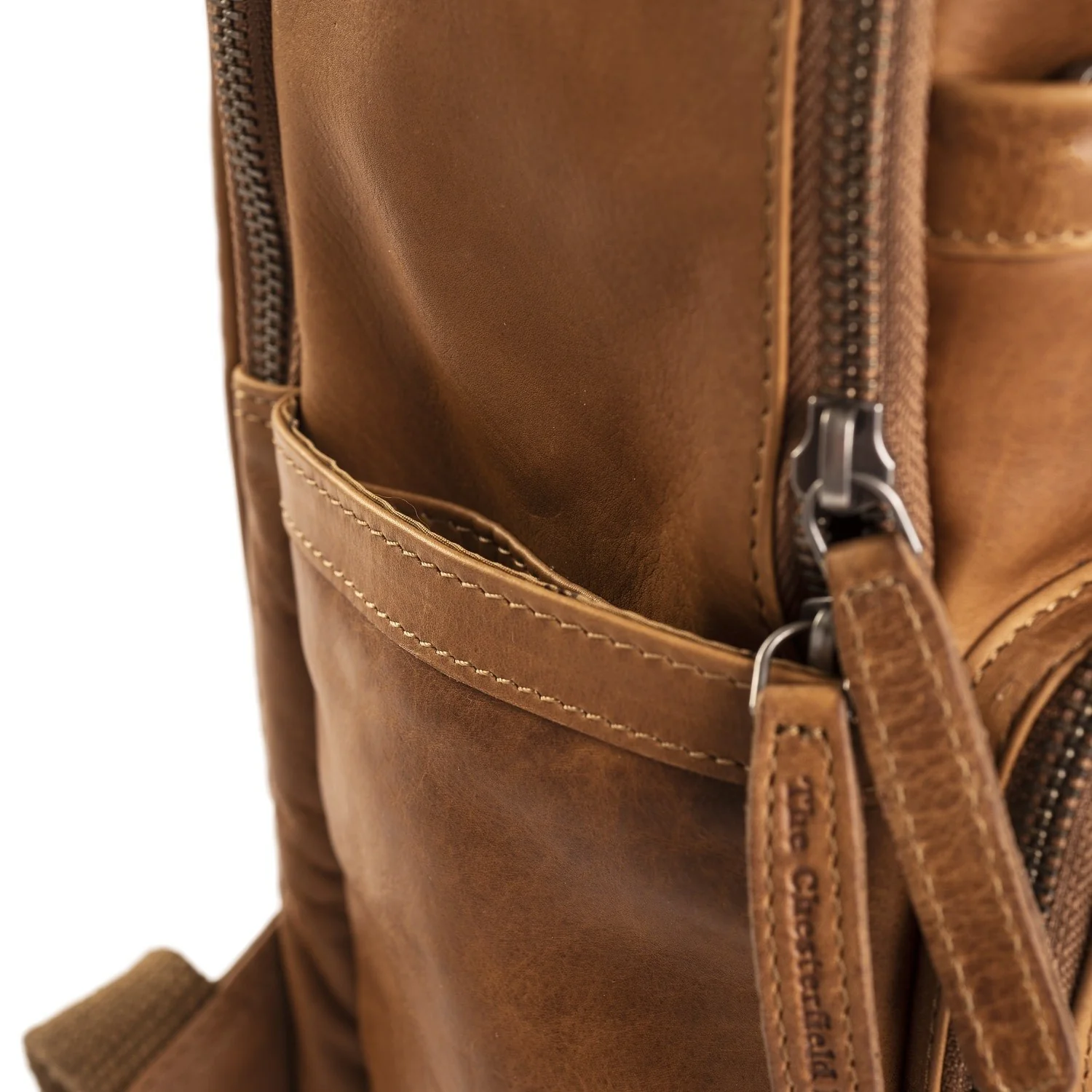 Leather Backpack Cognac Austin - Image 5