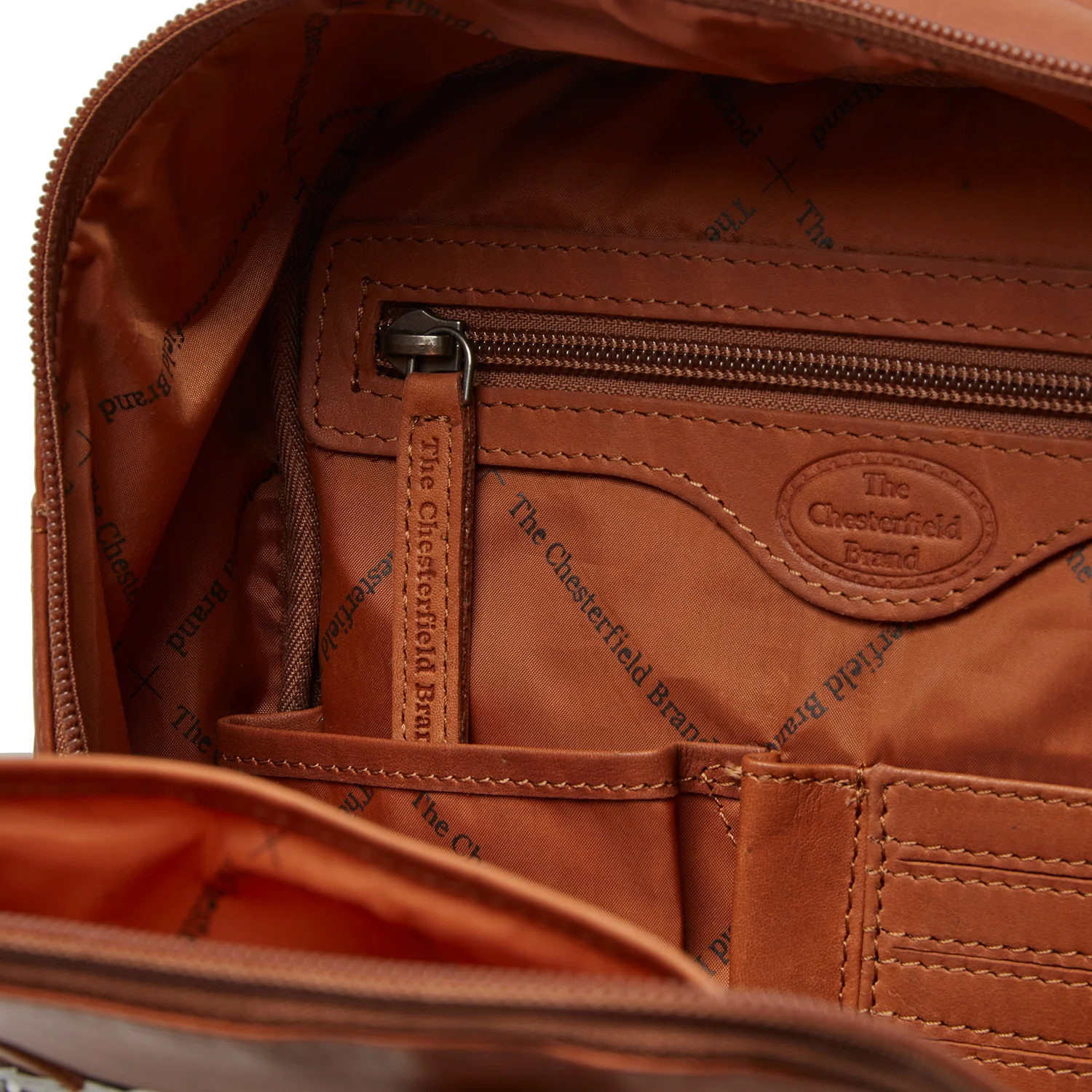 Leather Backpack Cognac Bellary - Image 3