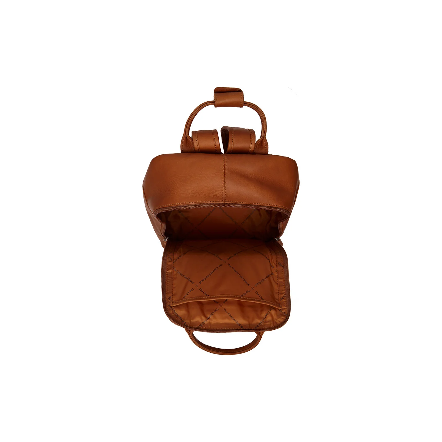 Leather Backpack Cognac Bellary - Image 4