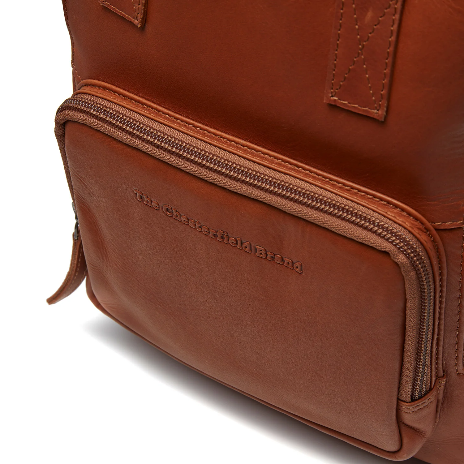 Leather Backpack Cognac Bellary - Image 6