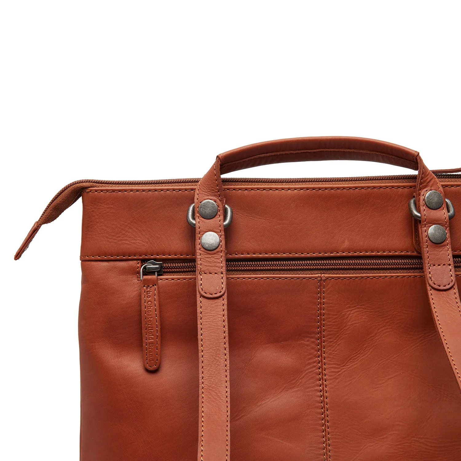 Leather Backpack Cognac Caldero - Image 3