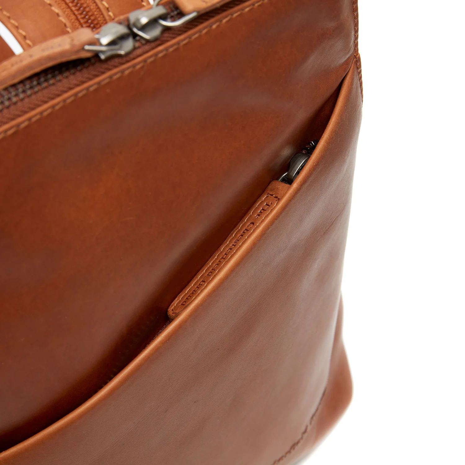 Leather Backpack Cognac Claire - Image 4