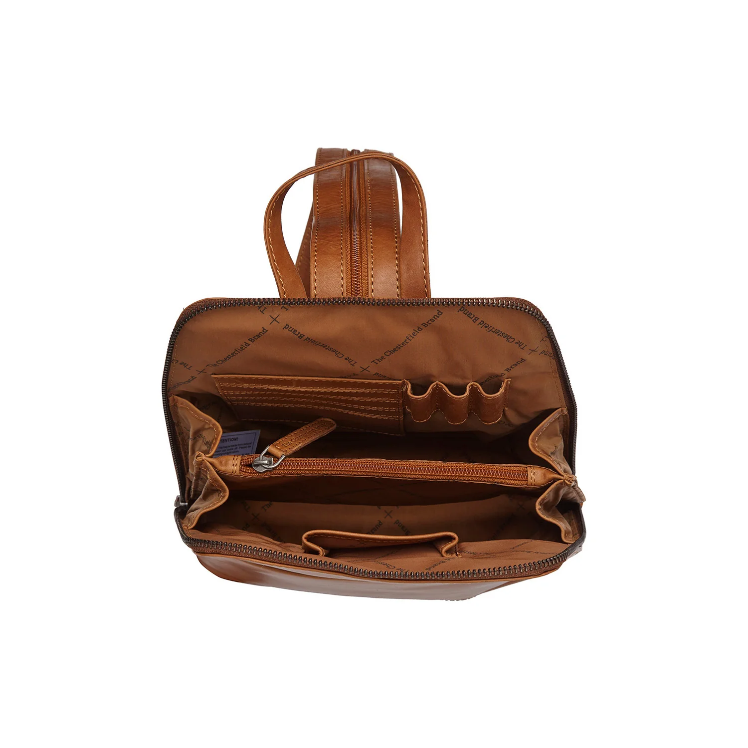 Leather Backpack Cognac Claire - Image 5