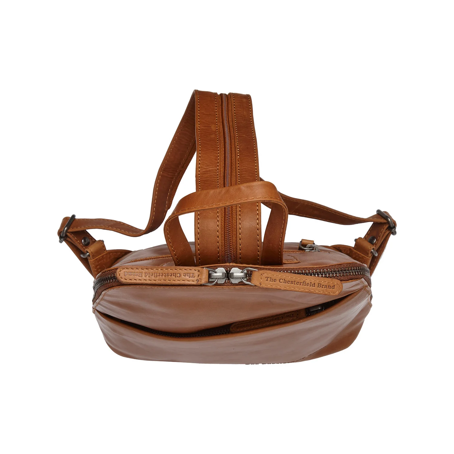 Leather Backpack Cognac Claire - Image 6