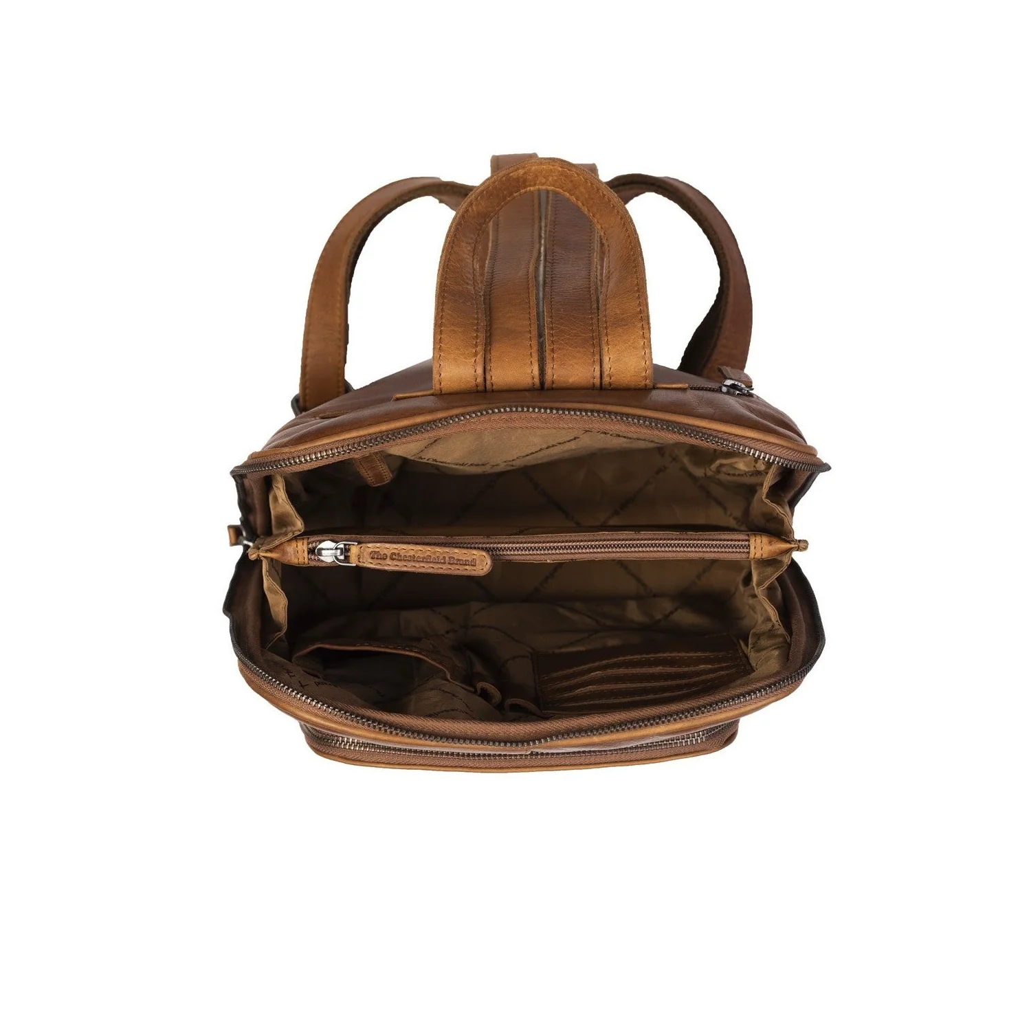 Leather Backpack Cognac Naomi - Image 3