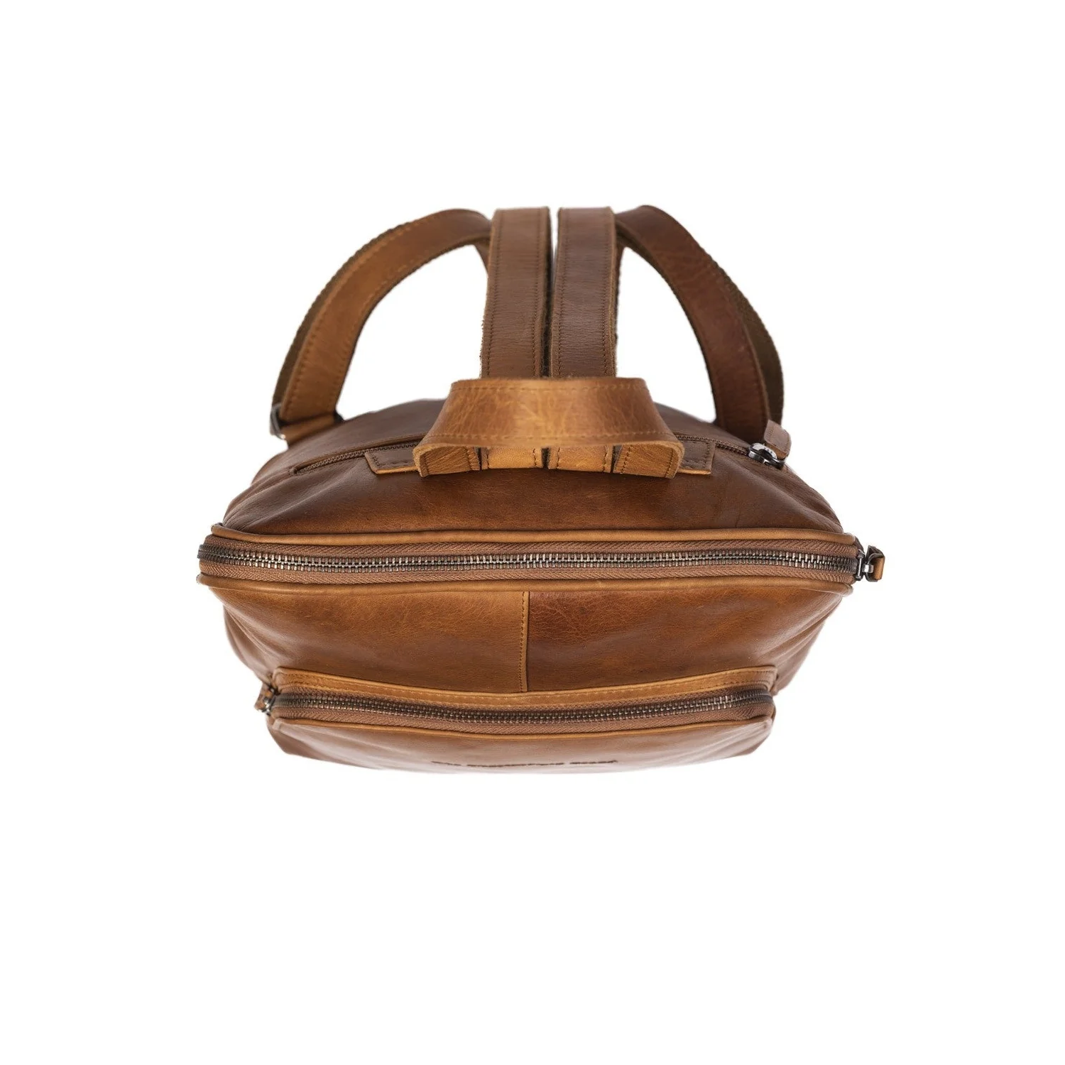 Leather Backpack Cognac Naomi - Image 4