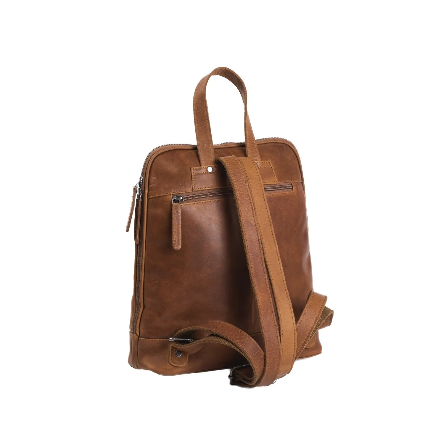 Leather Backpack Cognac Naomi - Image 6