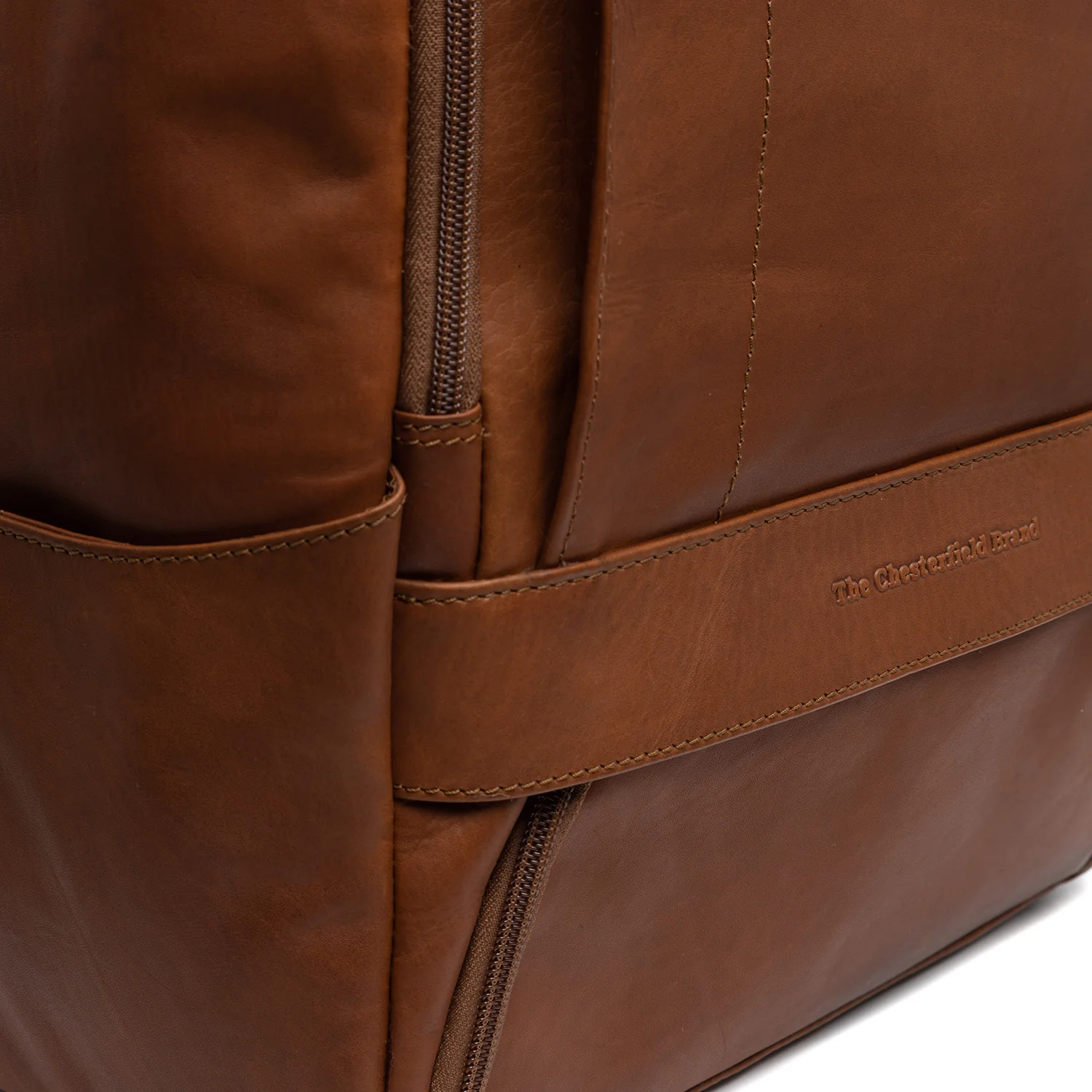 Leather Backpack Cognac Rich - Image 5