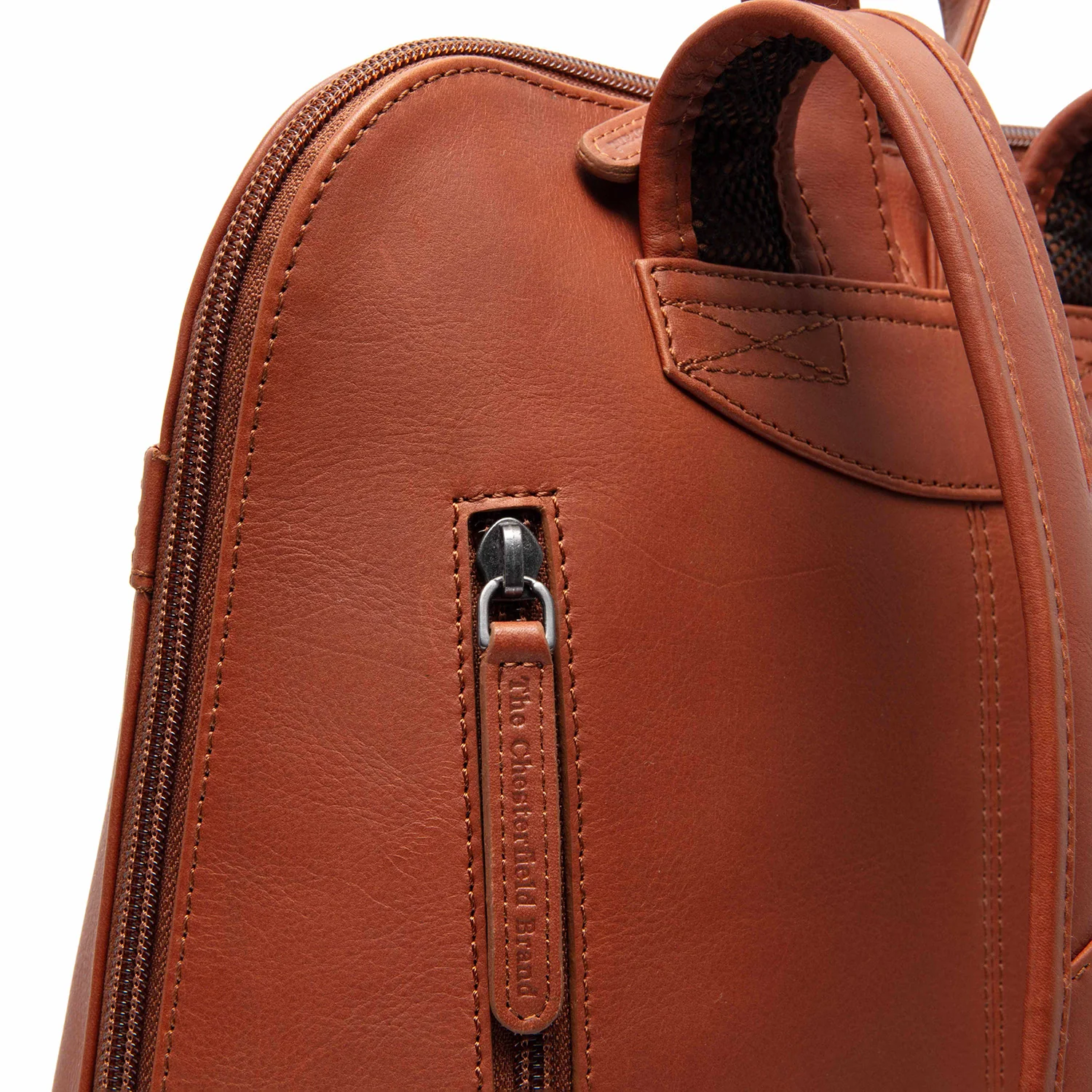 Leather Backpack Cognac Tigris - Image 3