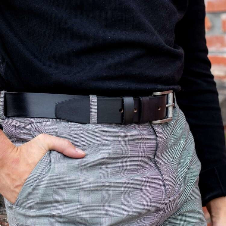 Leather Belt Black Aayden - Image 3