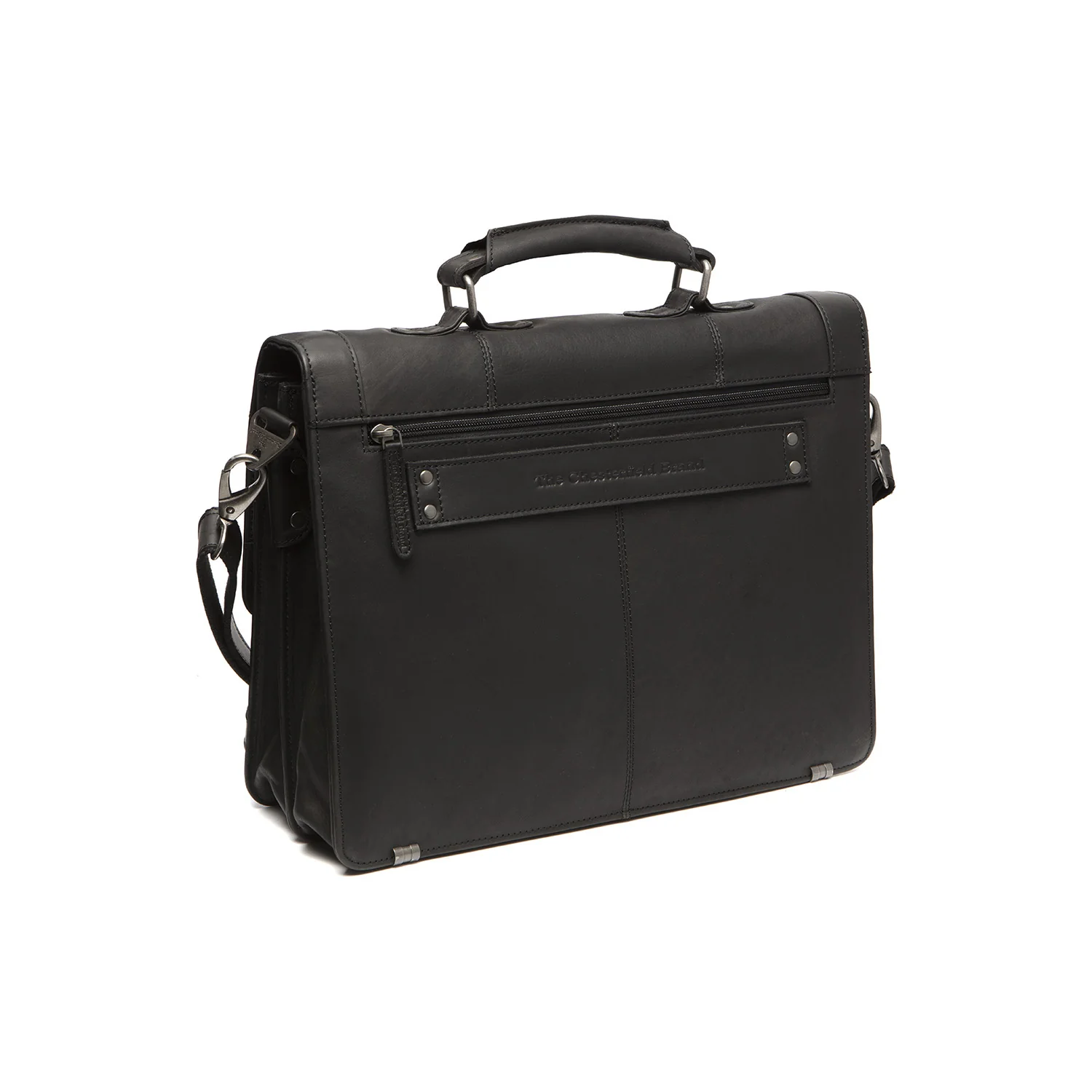 Leather Briefcase Black Stuttgart - Image 4
