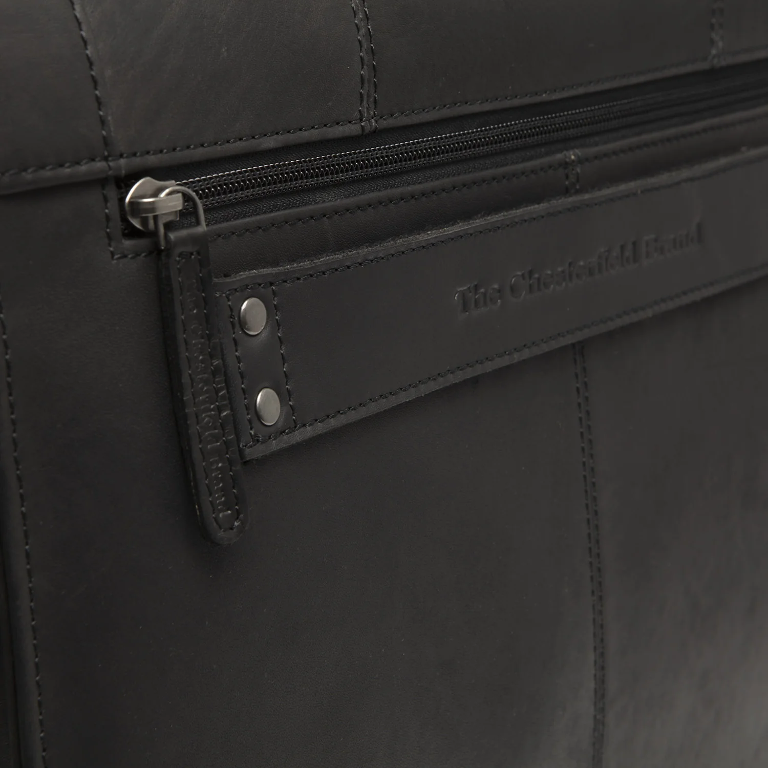 Leather Briefcase Black Stuttgart - Image 5