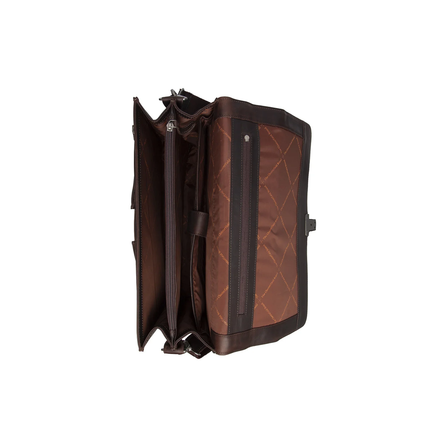 Leather Briefcase Brown Stuttgart - Image 4