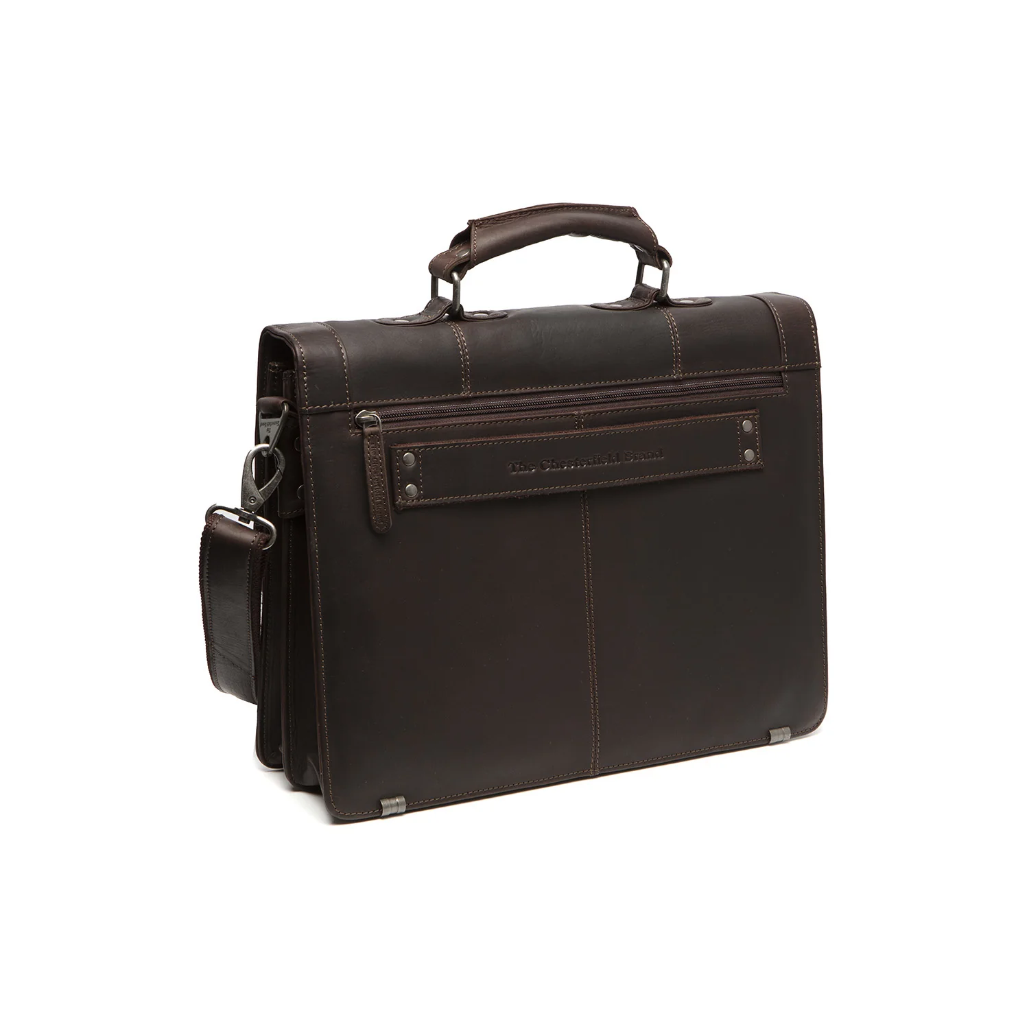 Leather Briefcase Brown Stuttgart - Image 6