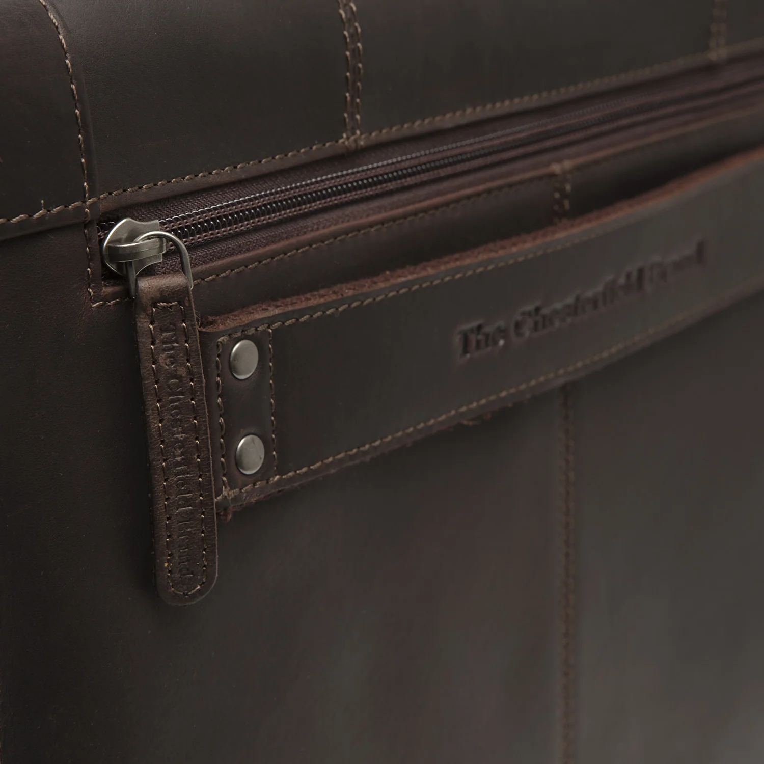 Leather Briefcase Brown Stuttgart - Image 7