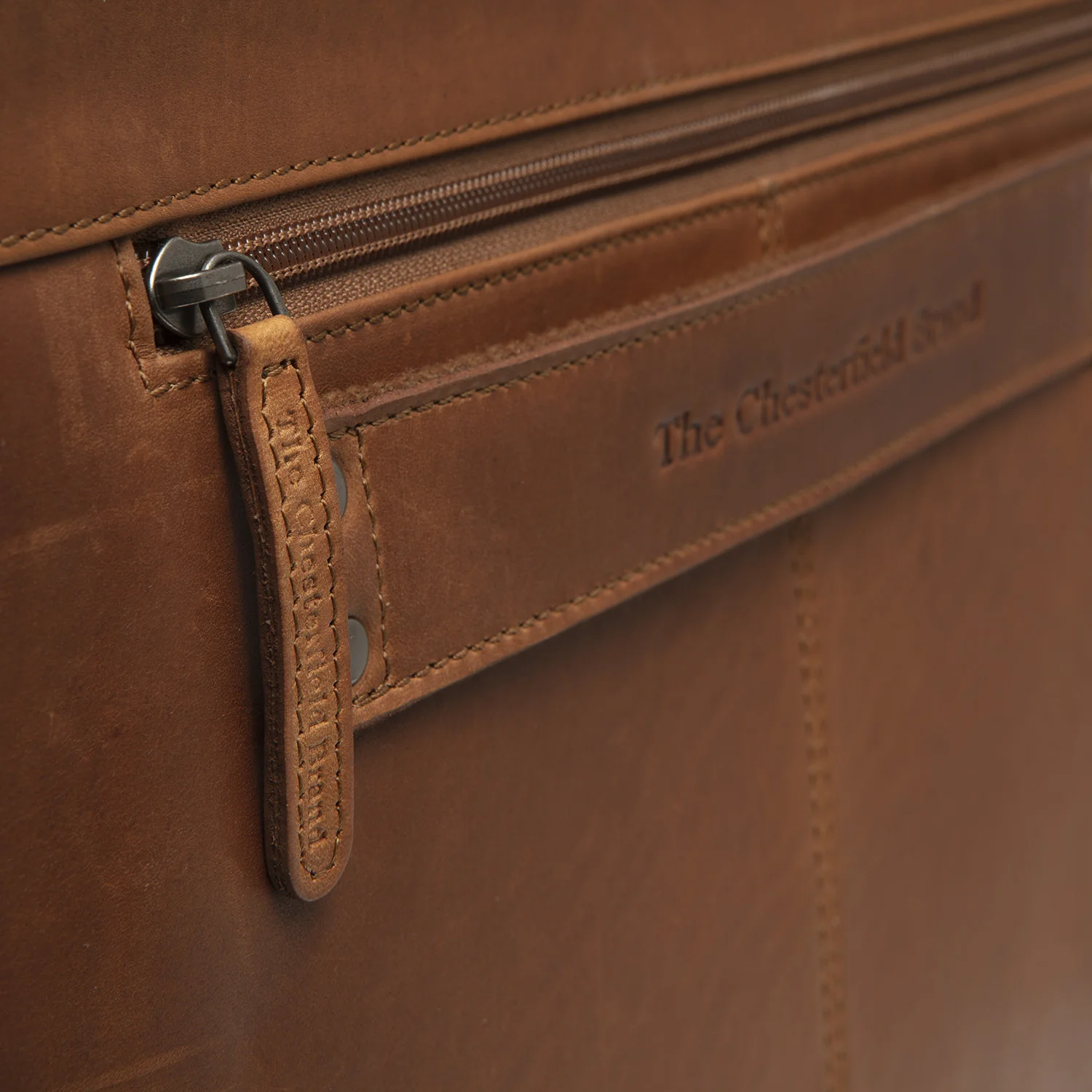 Leather Briefcase Cognac Springfield - Image 8