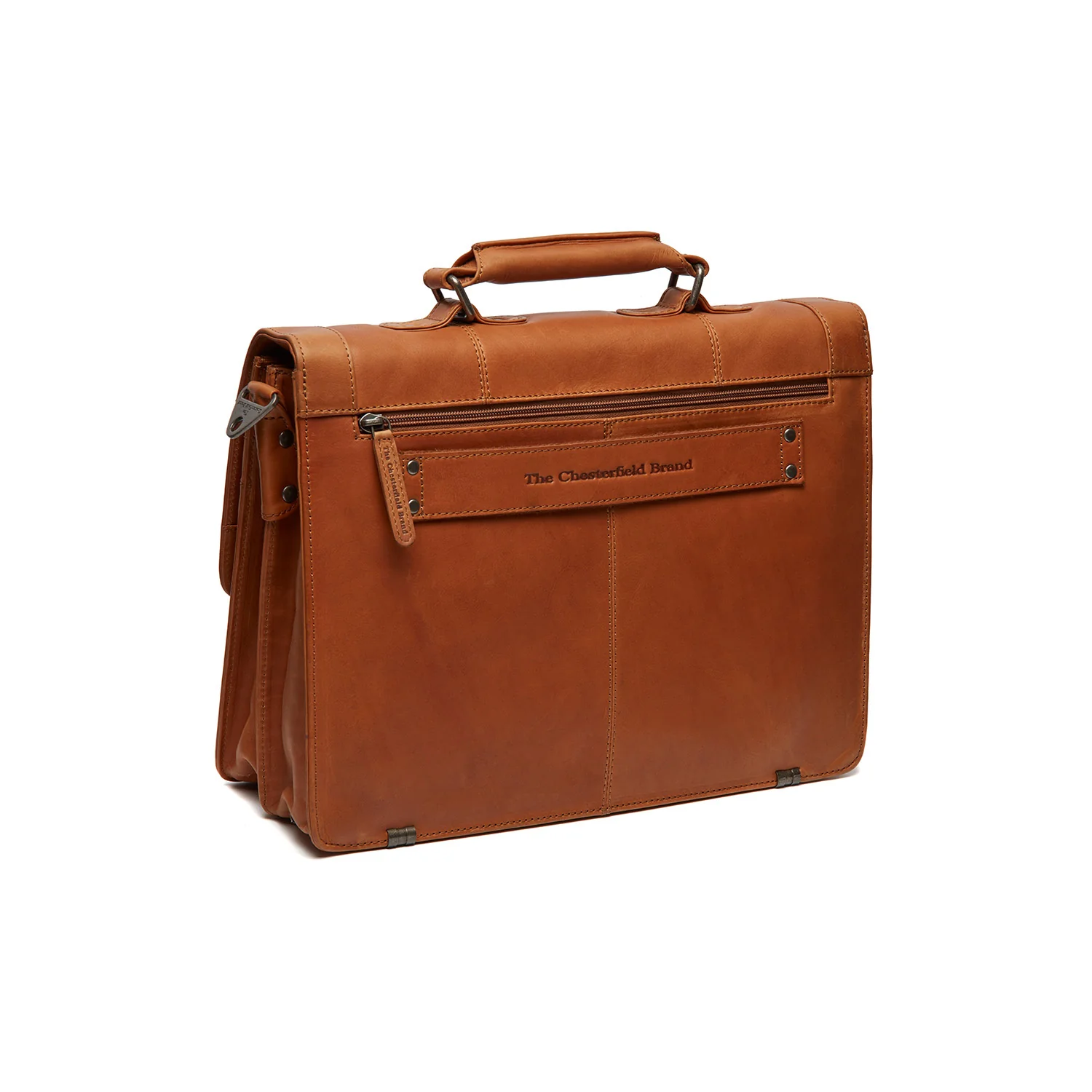 Leather Briefcase Cognac Stuttgart - Image 4