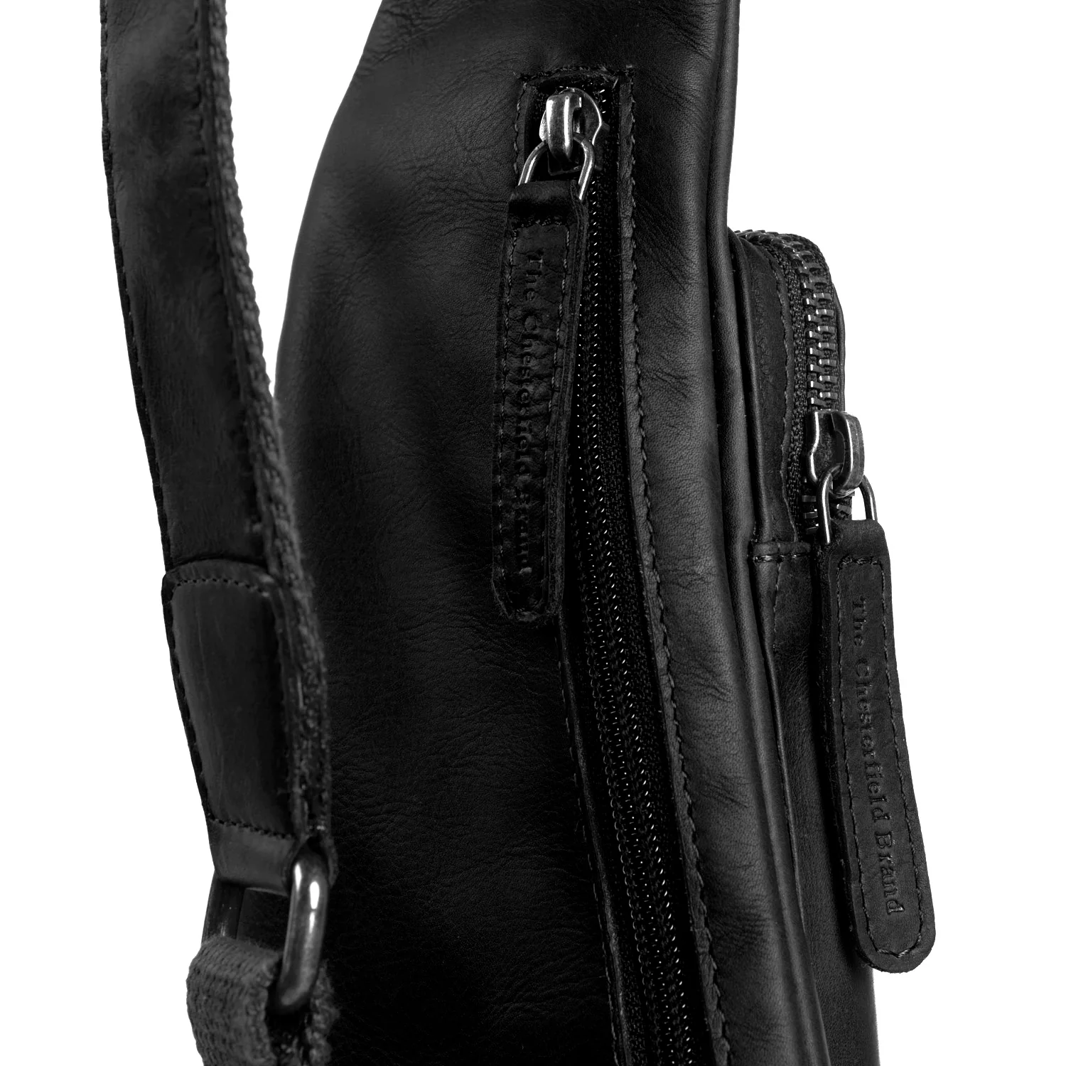 Leather Sling Bag Black Logan - Image 4