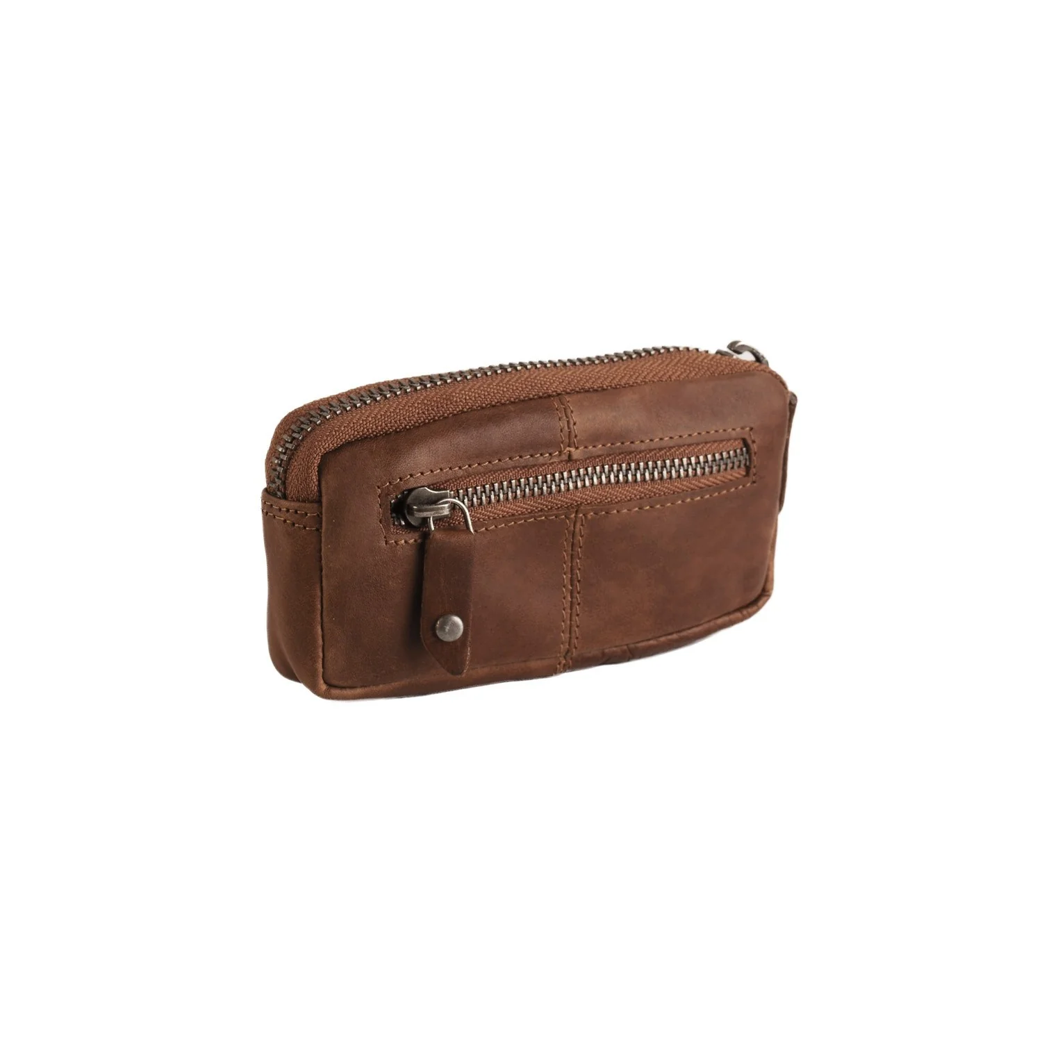 Leather Key Pouch Cognac Corey - Image 5