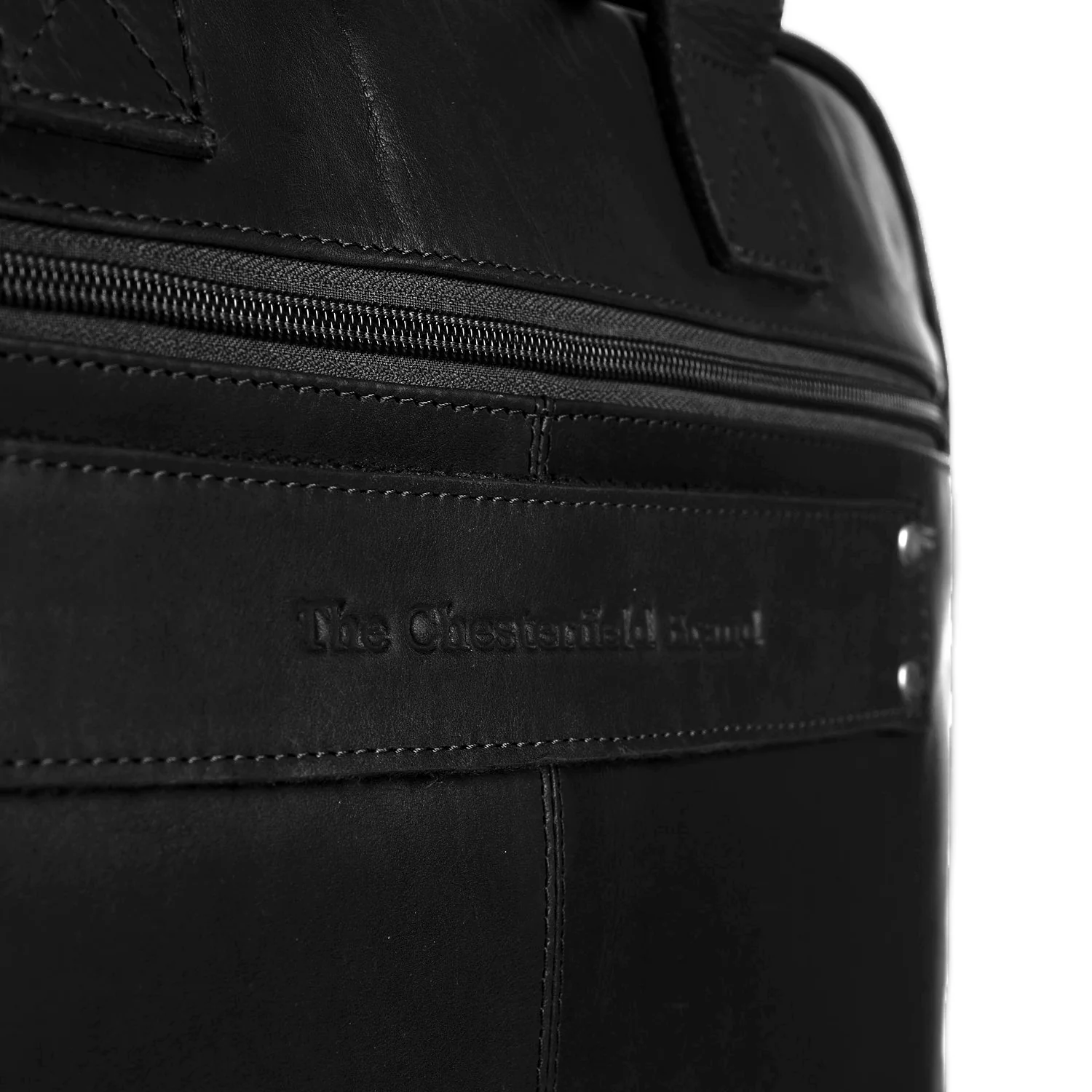 Leather Laptop Bag Black Calvi - Image 5