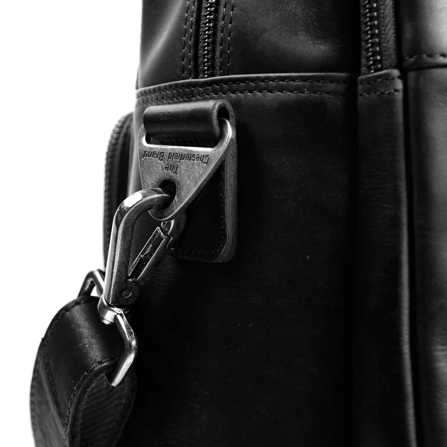 Leather Laptop Bag Black Misha - Image 5