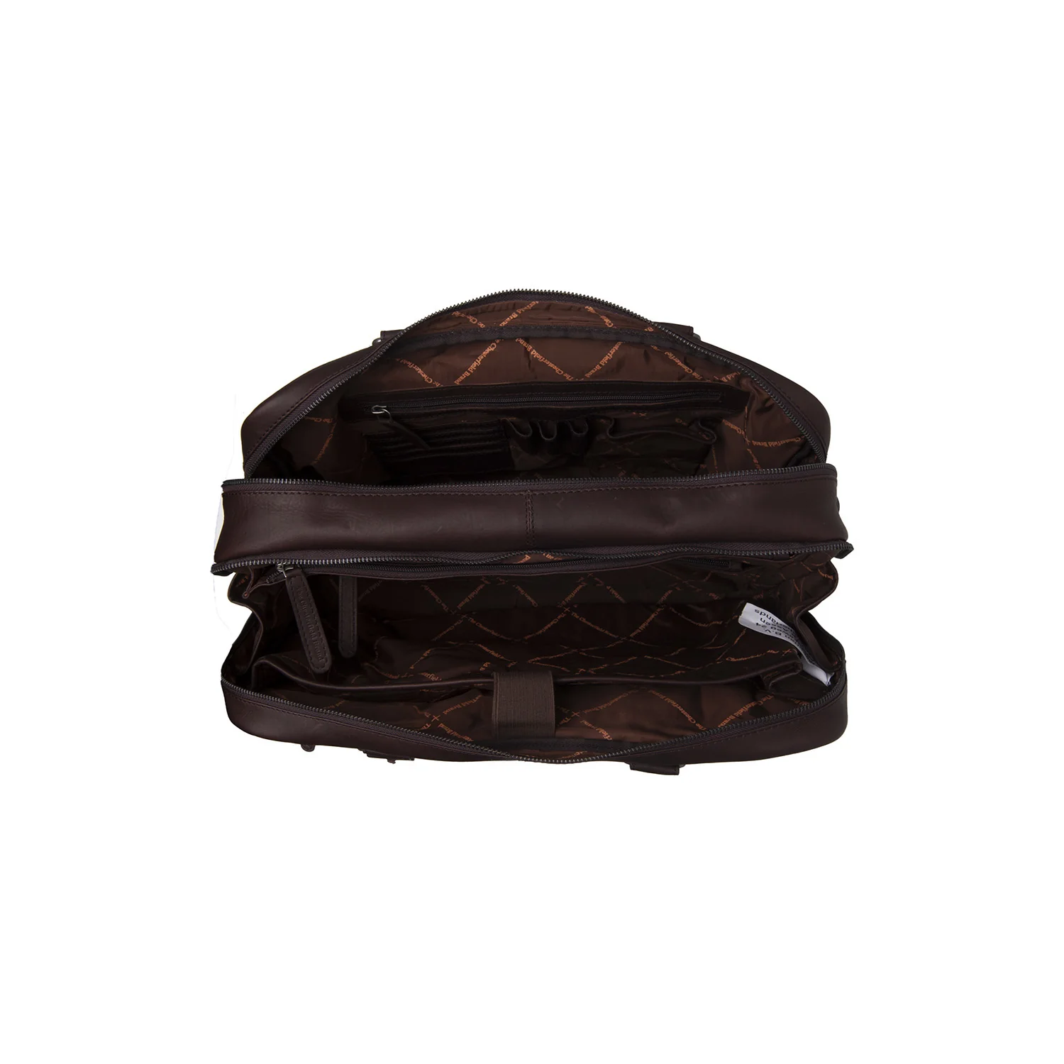 Leather Laptop Bag Brown Boston - Image 3