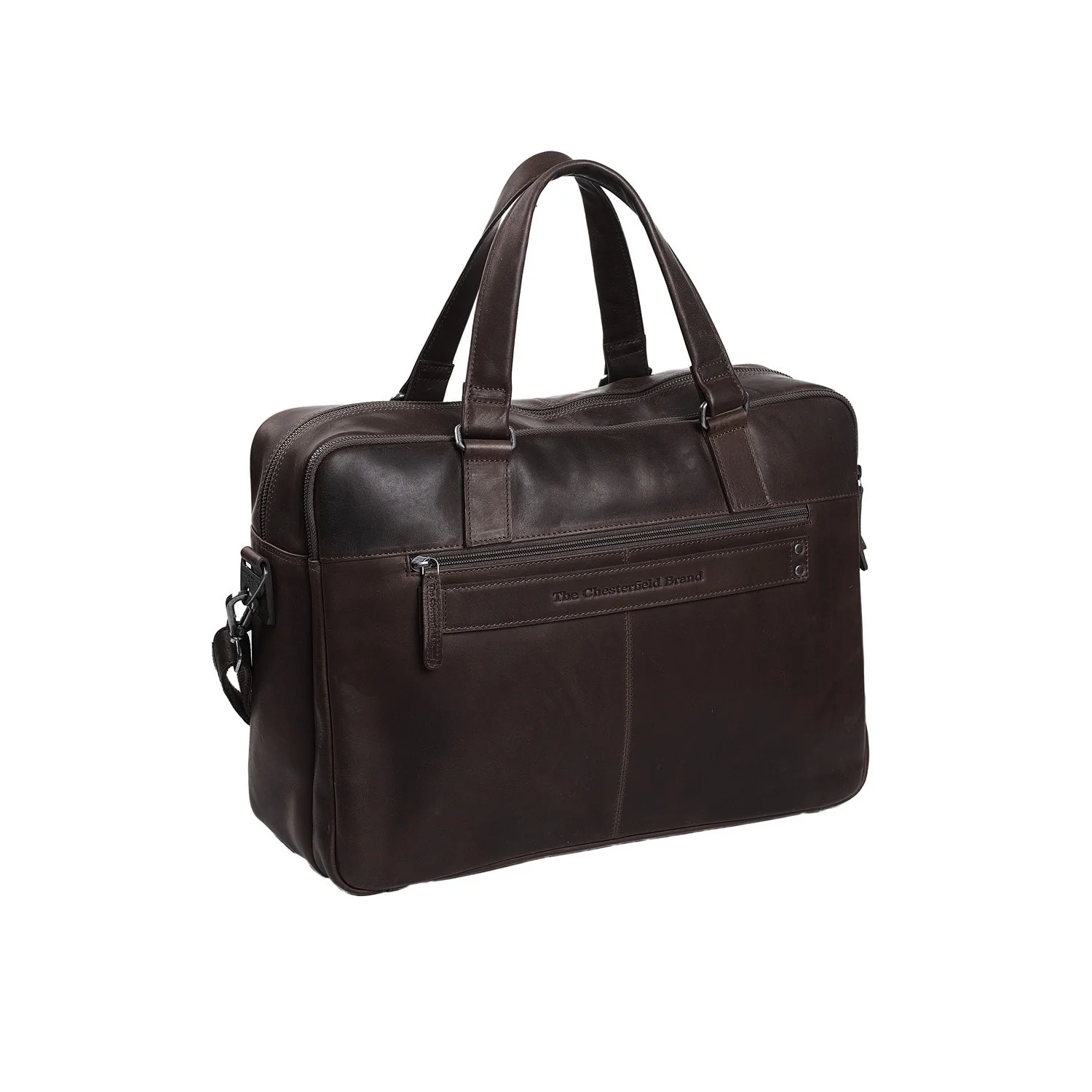 Leather Laptop Bag Brown Misha - Image 7