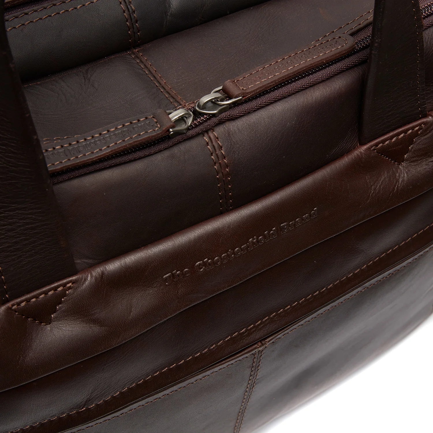 Leather Laptop Bag Brown Ryan - Image 3