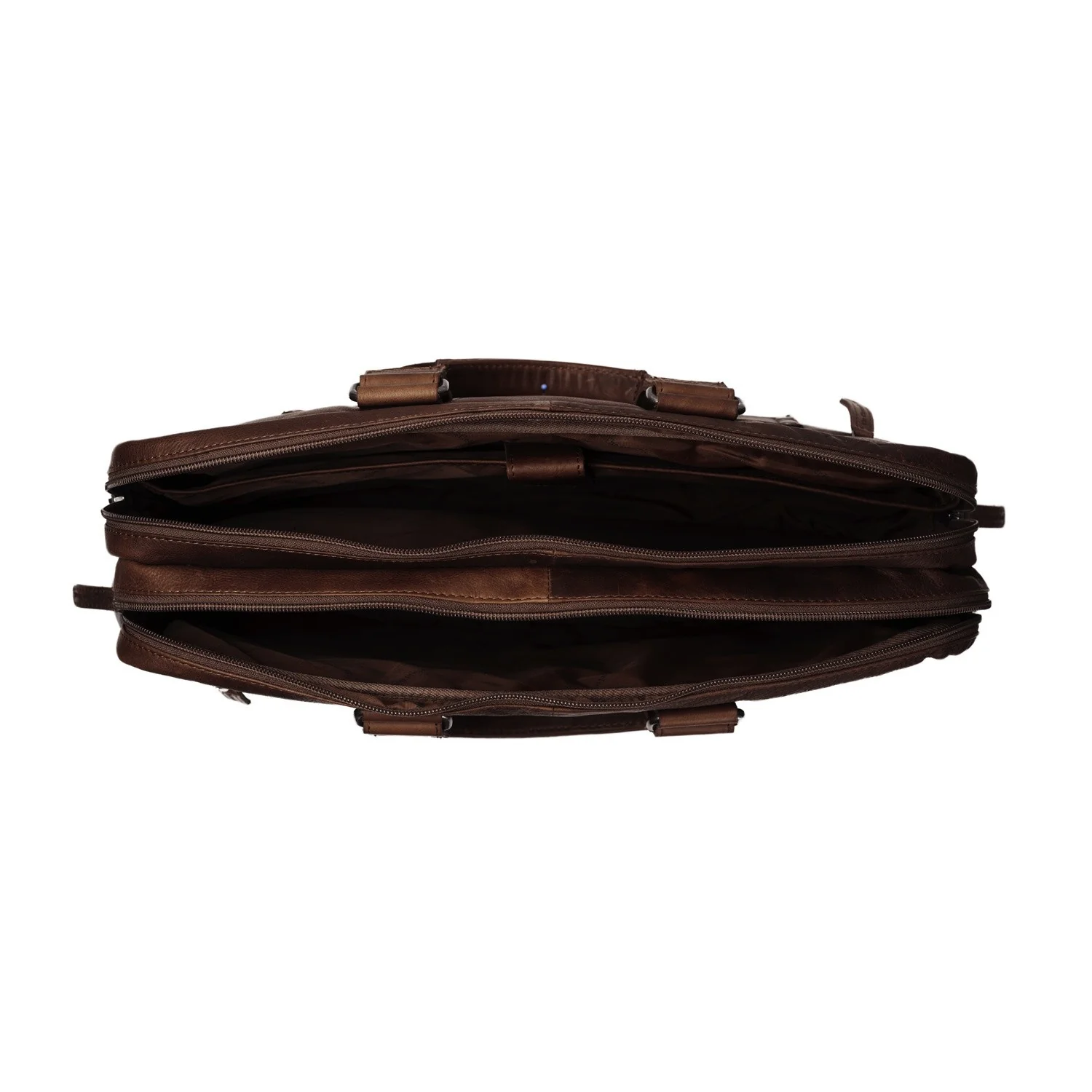 Leather Laptop Bag Brown Seth - Image 4