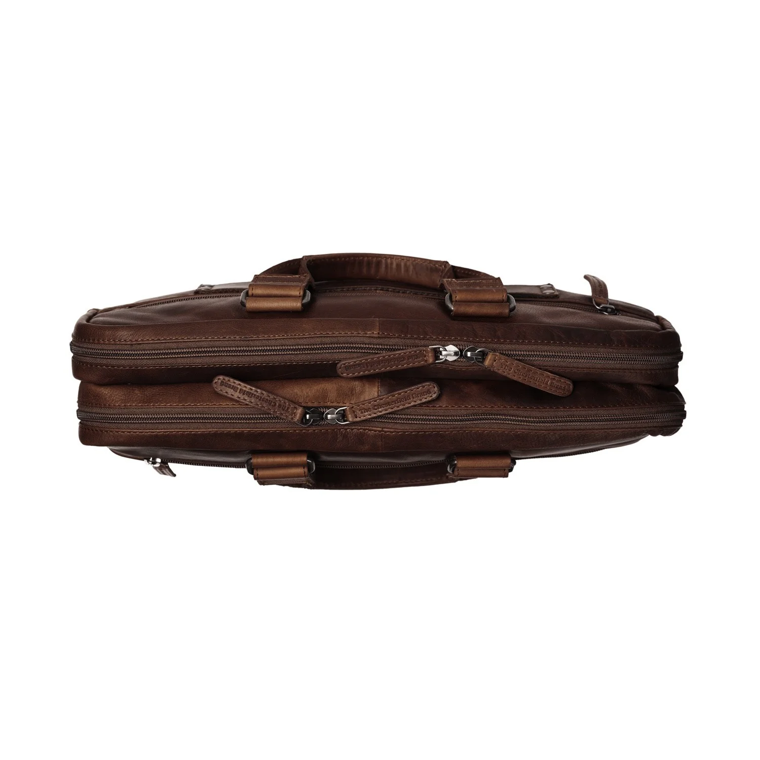 Leather Laptop Bag Brown Seth - Image 6