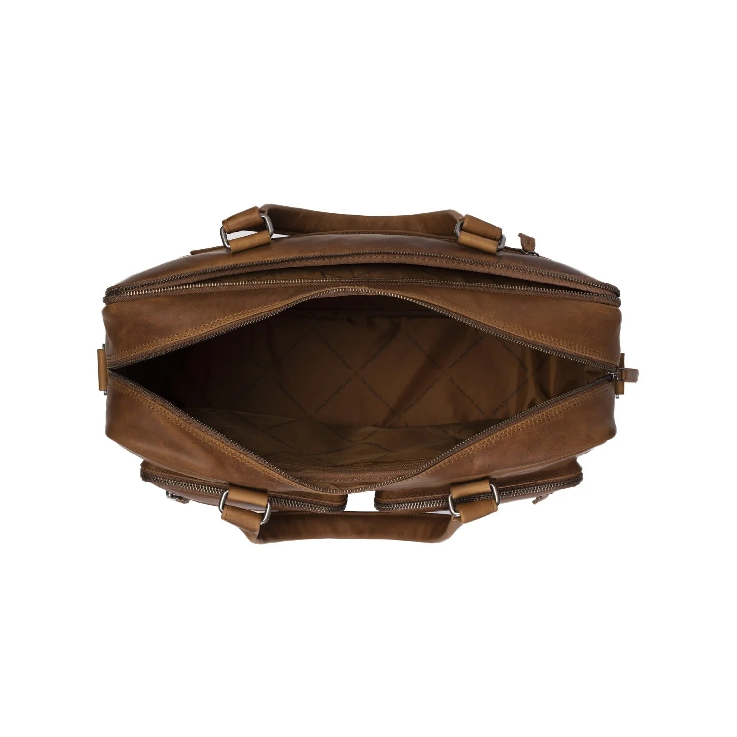 Leather Laptop Bag Cognac Misha - Image 3