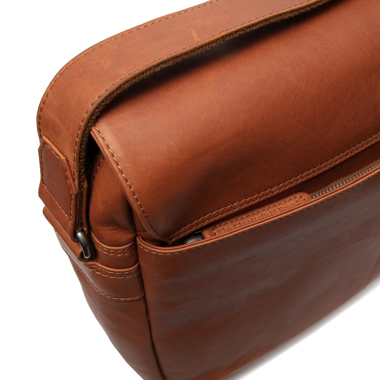 Leather Laptop Bag Cognac Richard - Image 4