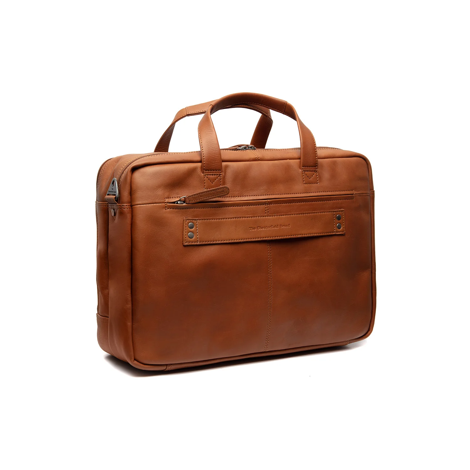 Leather Laptop Bag Cognac Ryan - Image 8