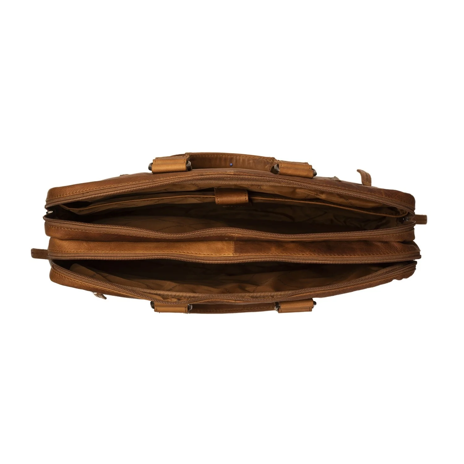 Leather Laptop Bag Cognac Seth - Image 5