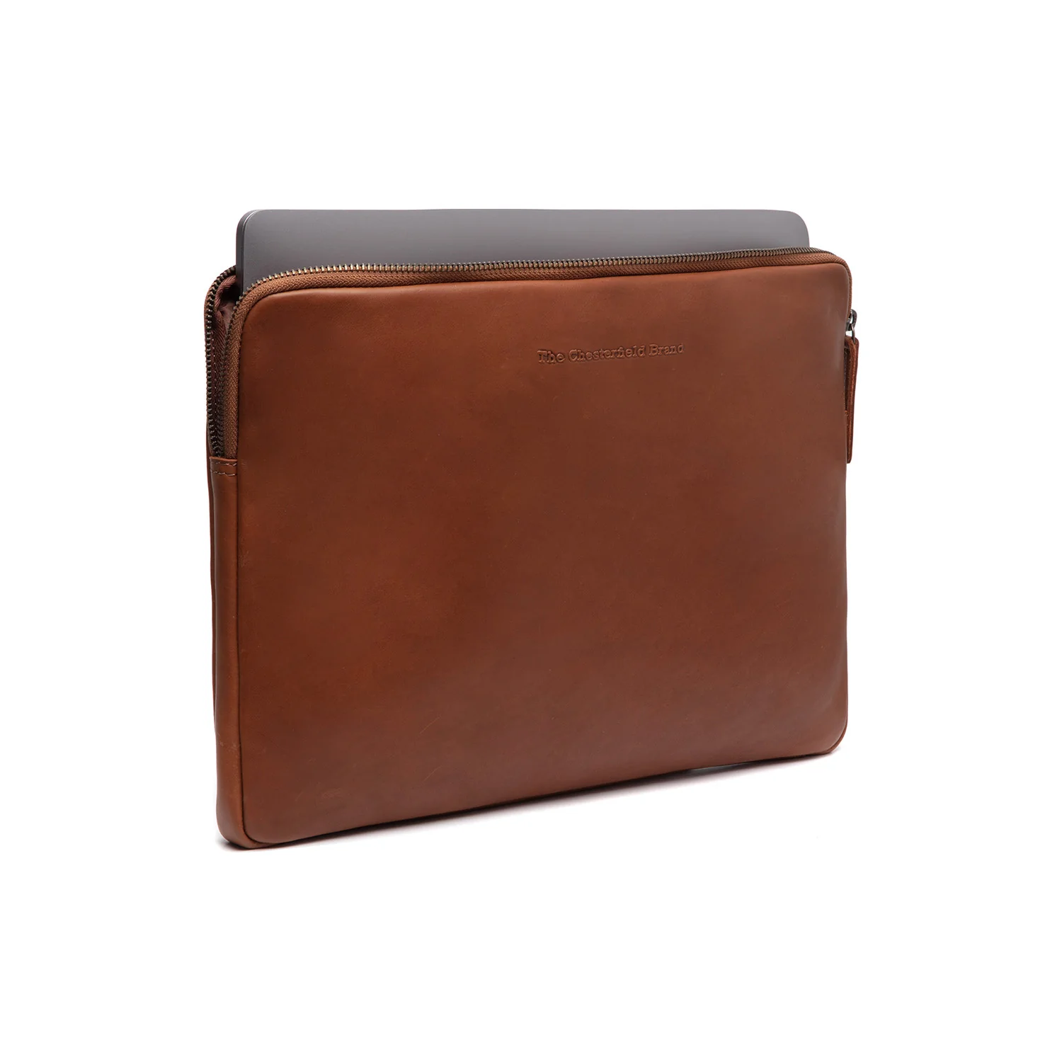 Leather Laptop Sleeve 14 Inch Cognac Clinton - Image 4