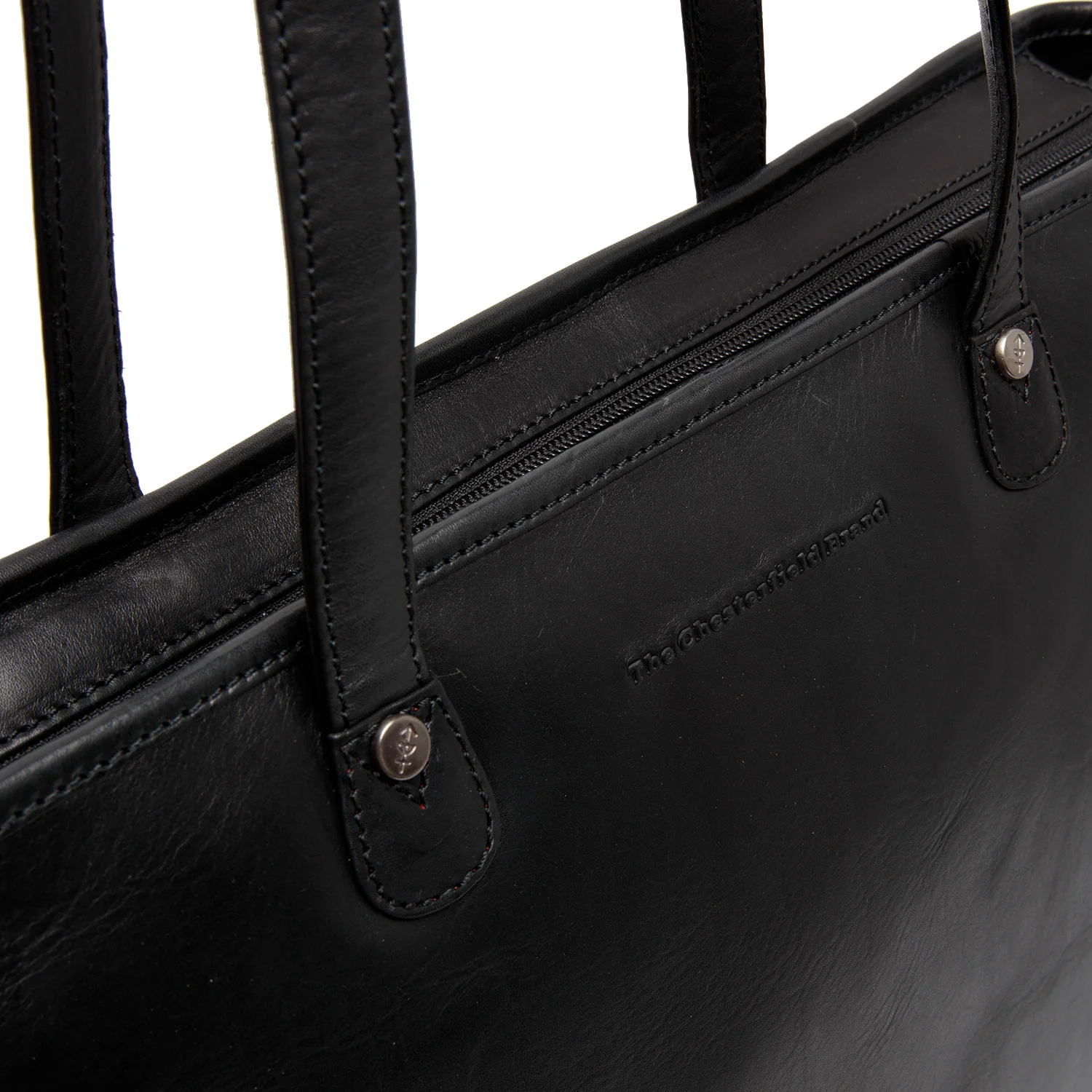 Leather Shopper Black Astano - Image 4