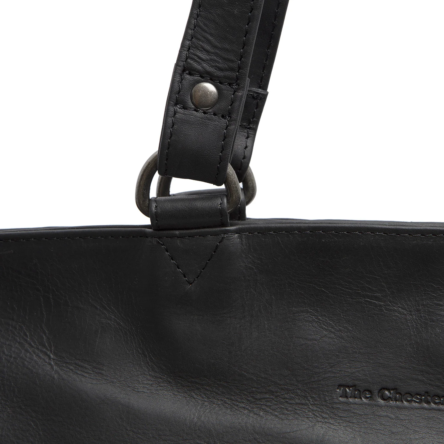 Leather Shopper Black Berlin - Image 3