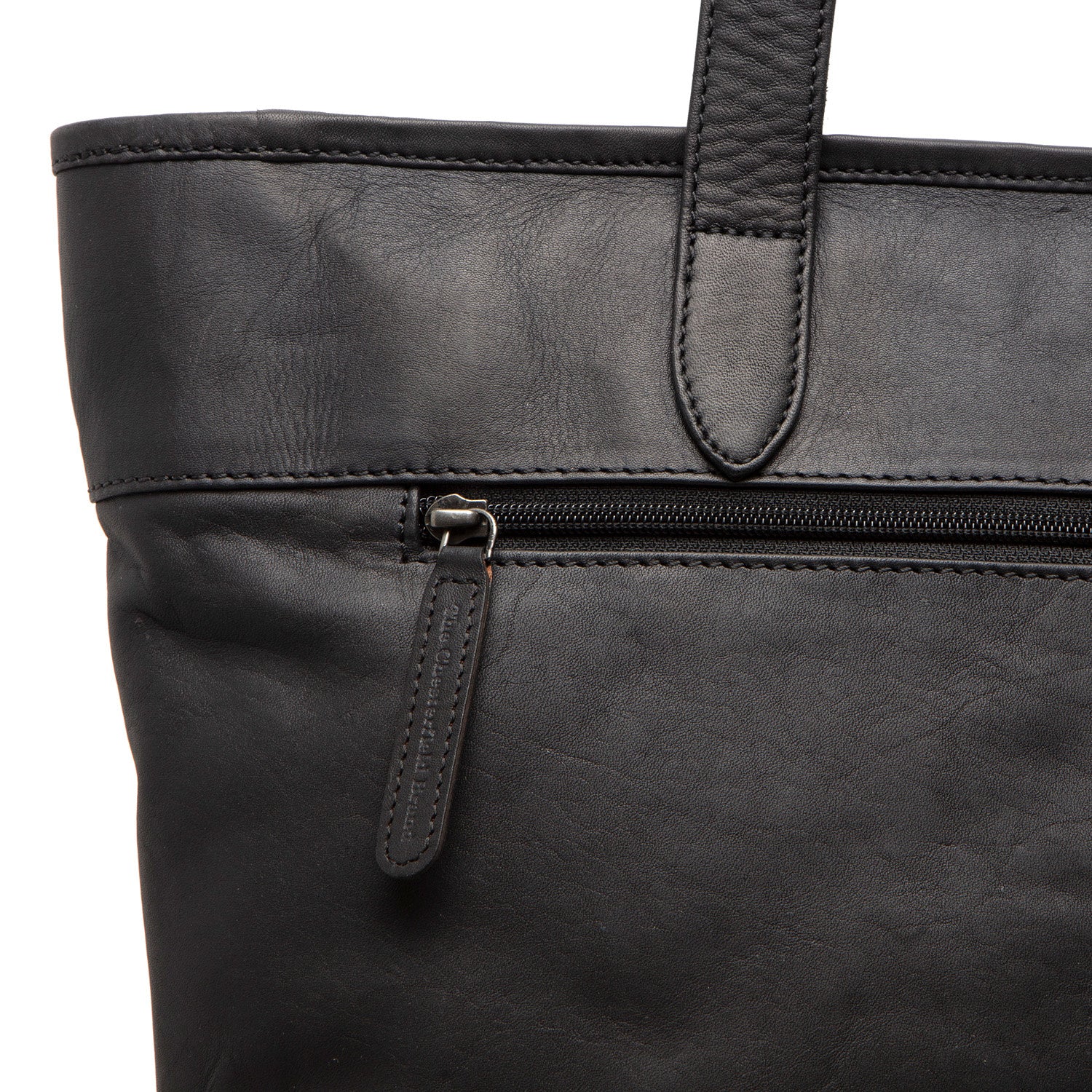 Leather Shopper Black Monza - Image 5