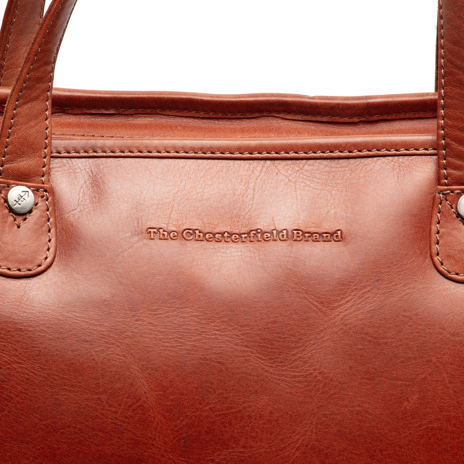 Leather Shopper Cognac Astano - Image 3